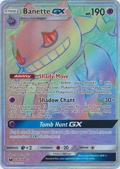 Banette GX (Secret) - 174/168 - Secret Rare