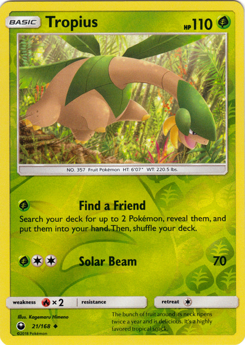 Tropius - 21/168 - Uncommon - Reverse Holofoil