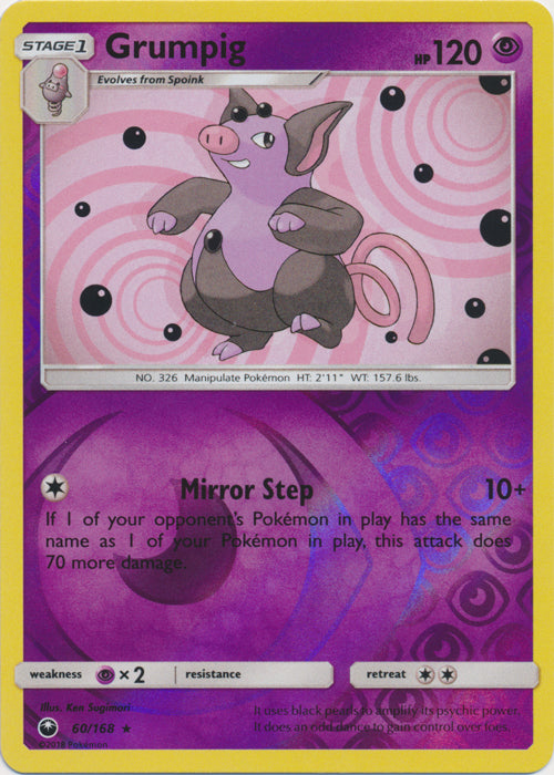 Grumpig - 60/168 - Rare - Reverse Holofoil