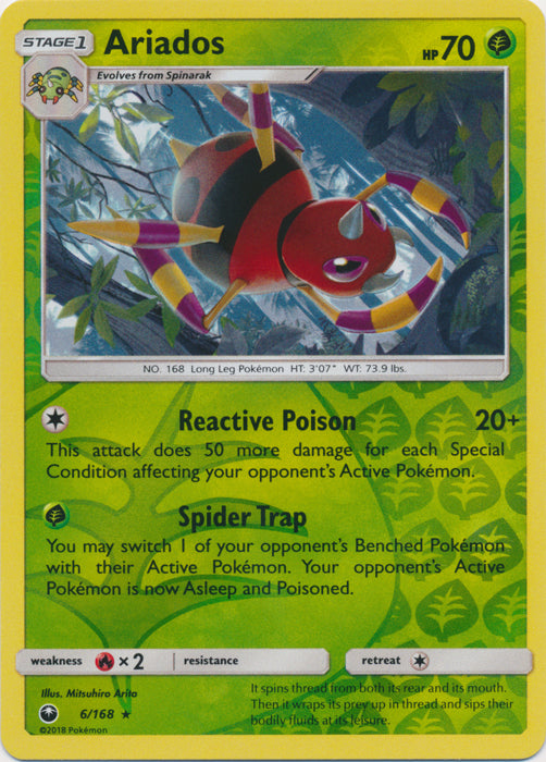 Ariados - 6/168 - Holo Rare - Reverse Holofoil