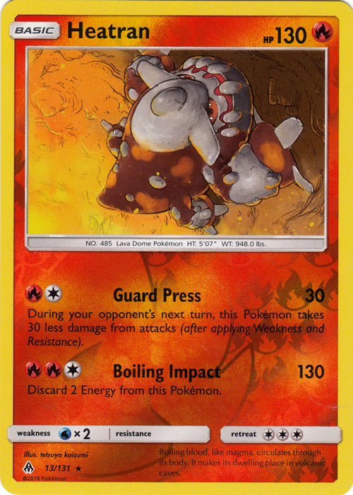 Heatran - 13/131 - Rare - Reverse Holofoil