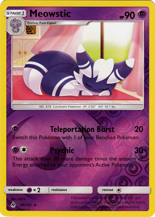 Meowstic - 45/131 - Rare - Reverse Holofoil