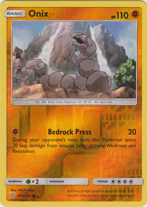 Onix - 103/236 - Common - Reverse Holofoil