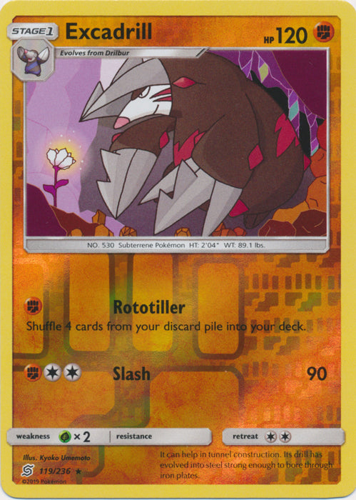 Excadrill - 119/236 - Rare - Reverse Holofoil