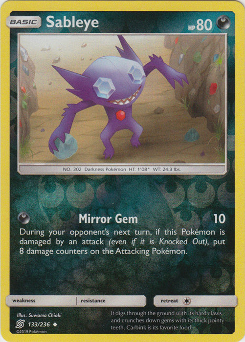 Sableye - 133/236 - Uncommon - Reverse Holofoil