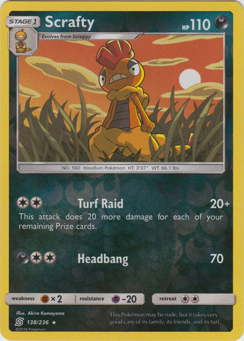 Scrafty - 138/236 - Rare - Reverse Holofoil