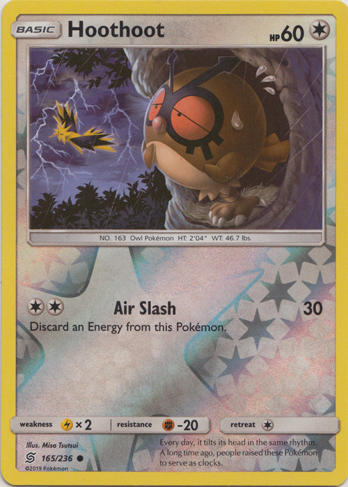 Hoothoot - 165/236 - Common - Reverse Holofoil