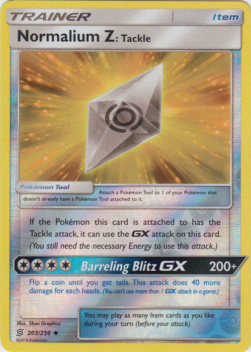 Normalium Z Tackle - 203/236 - Uncommon - Reverse Holofoil