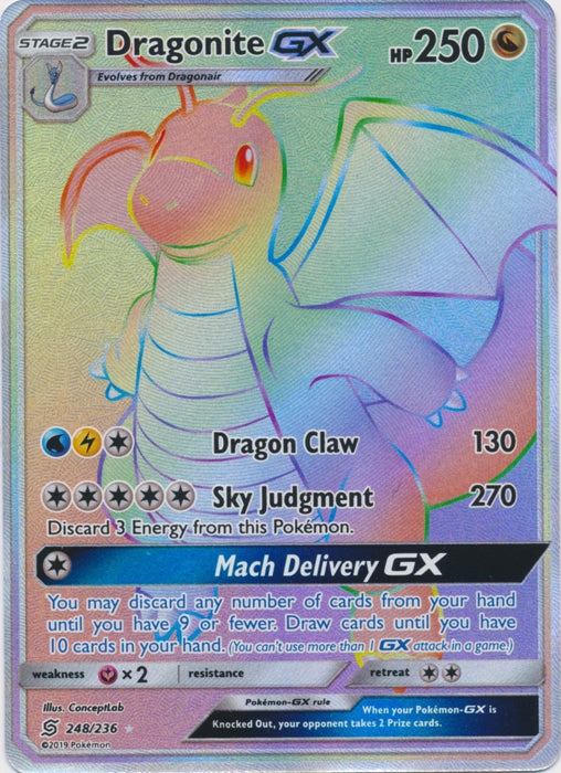 Dragonite GX (Secret) - 248/236 - Secret Rare