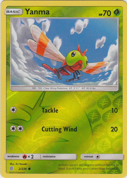 Yanma - 2/236 - Common - Reverse Holofoil