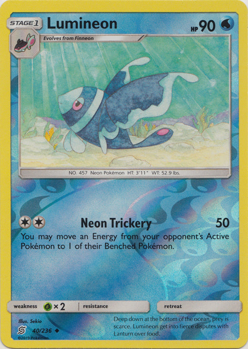 Lumineon - 40/236 - Uncommon - Reverse Holofoil