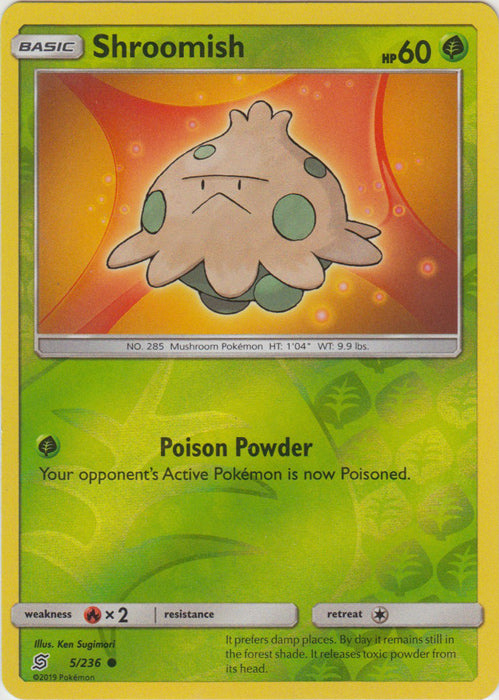 Shroomish - 5/236 - Common - Reverse Holofoil