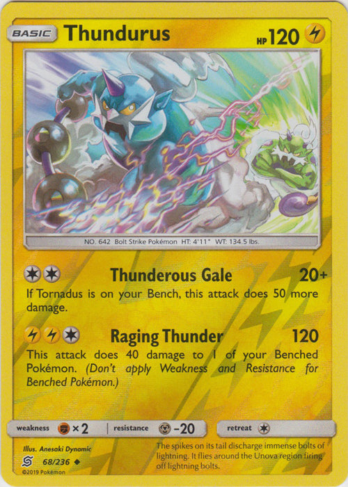 Thundurus - 68/236 - Uncommon - Reverse Holofoil