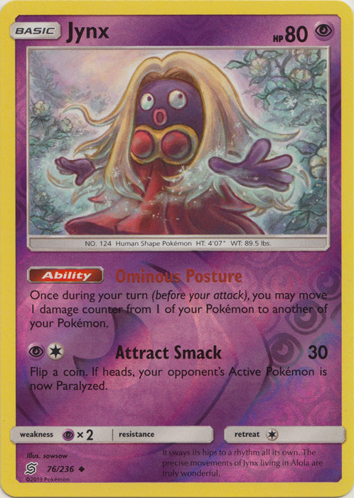 Jynx - 76/236 - Uncommon - Reverse Holofoil
