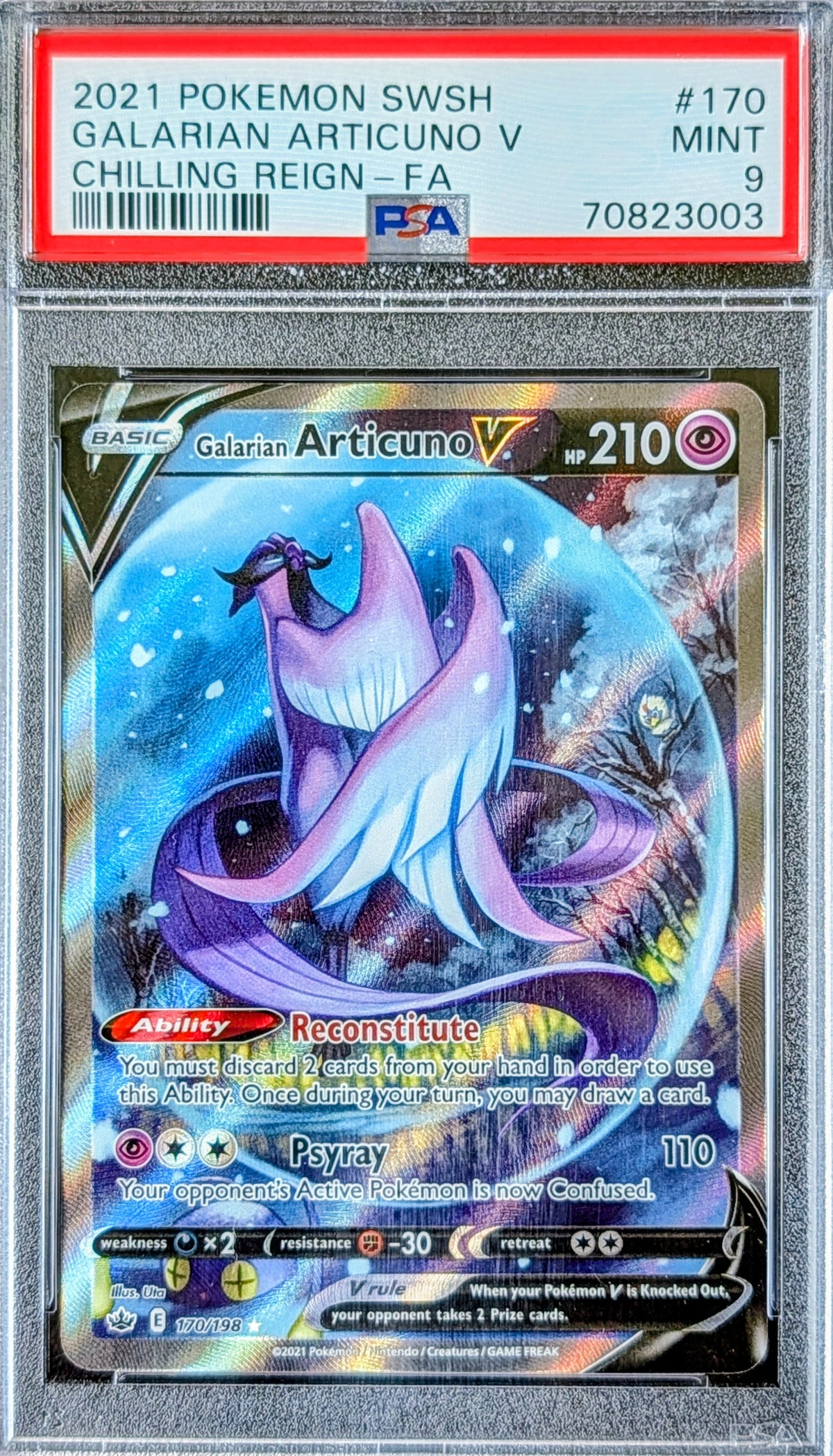 PSA 9 Galarian Articuno V 170/198
