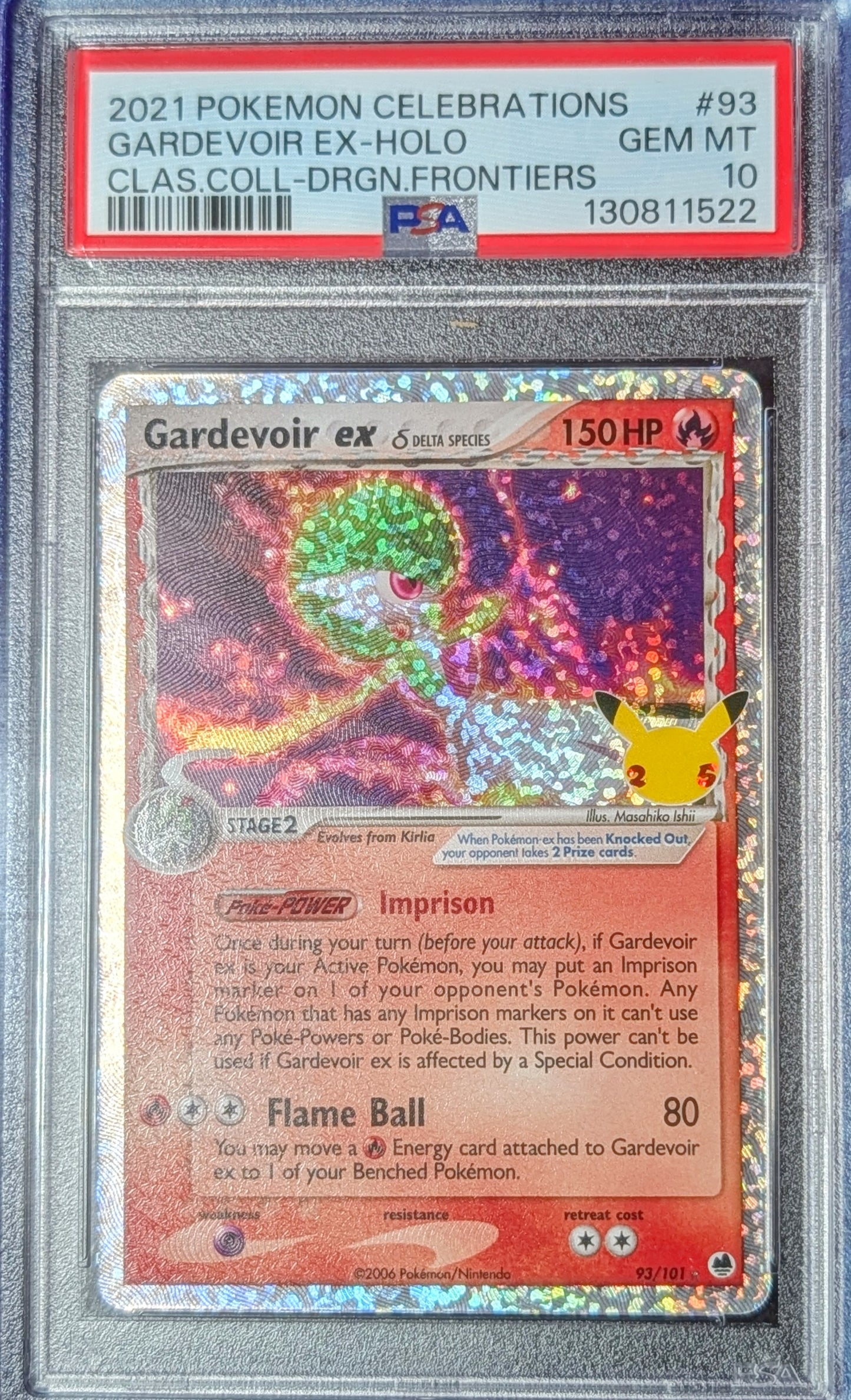 PSA 10 Gardevoir EX 93/101