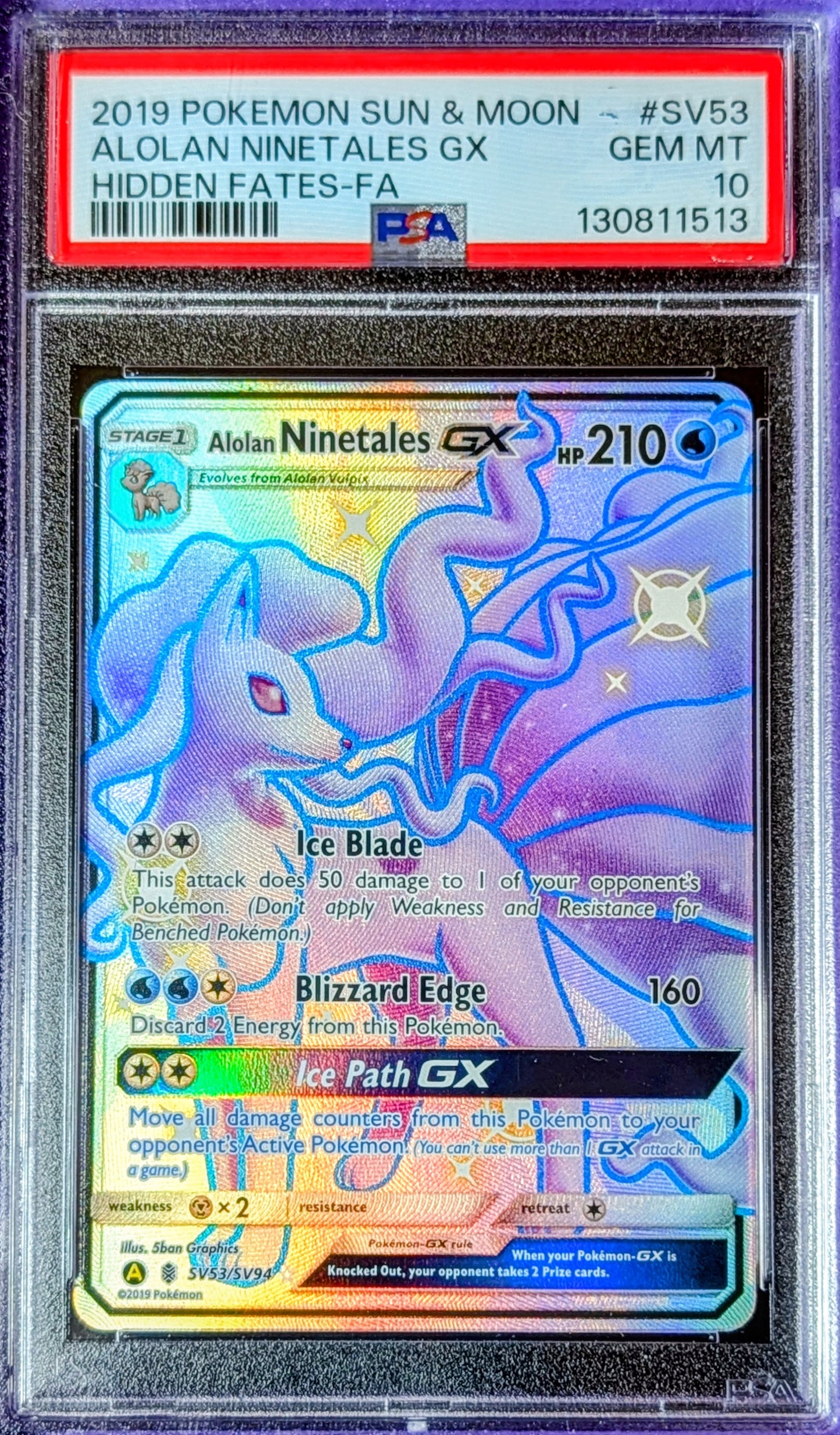 PSA 10 Alolan Ninetales GX SV53/SV94