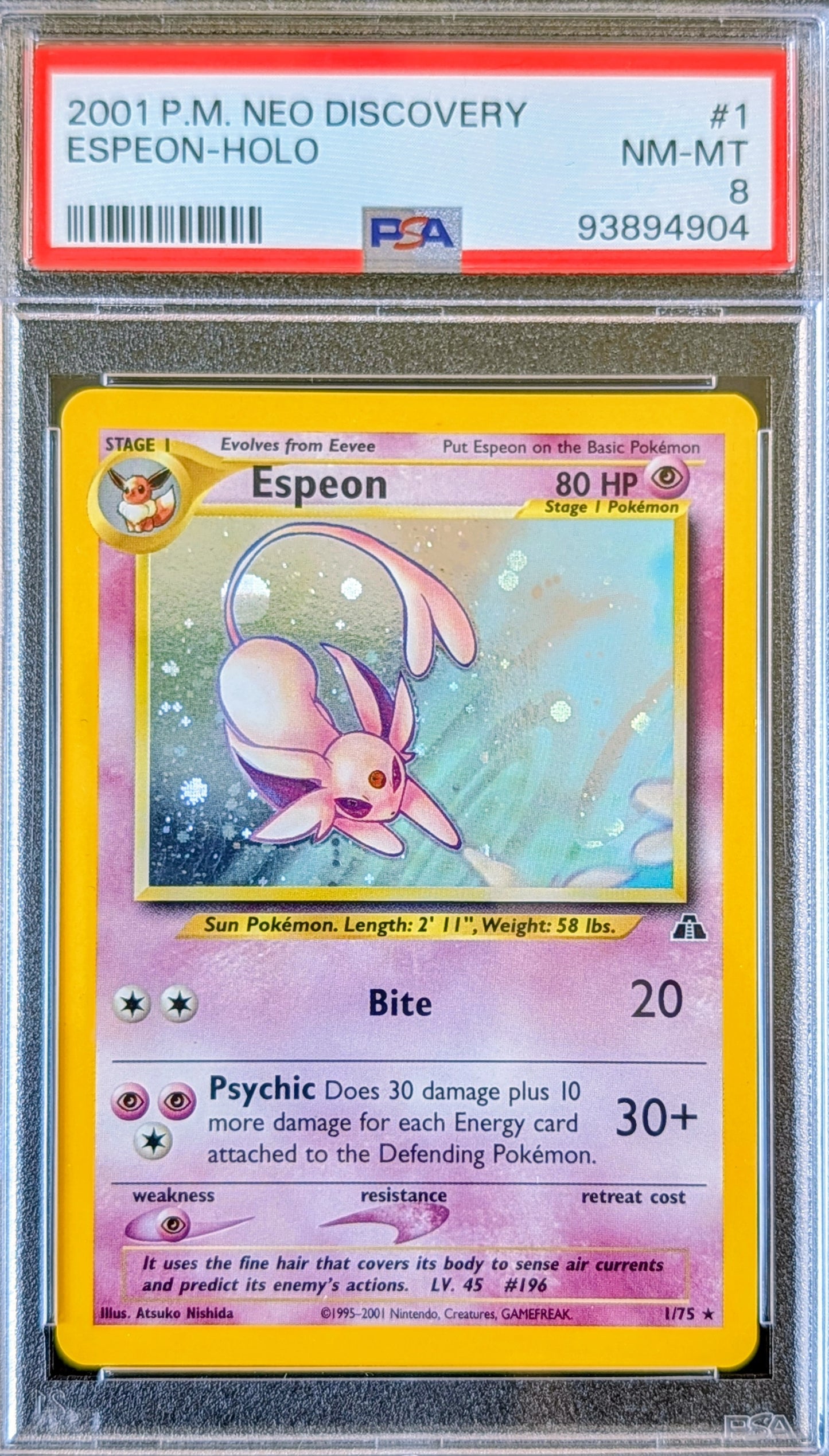 PSA 8 Espeon 1/75