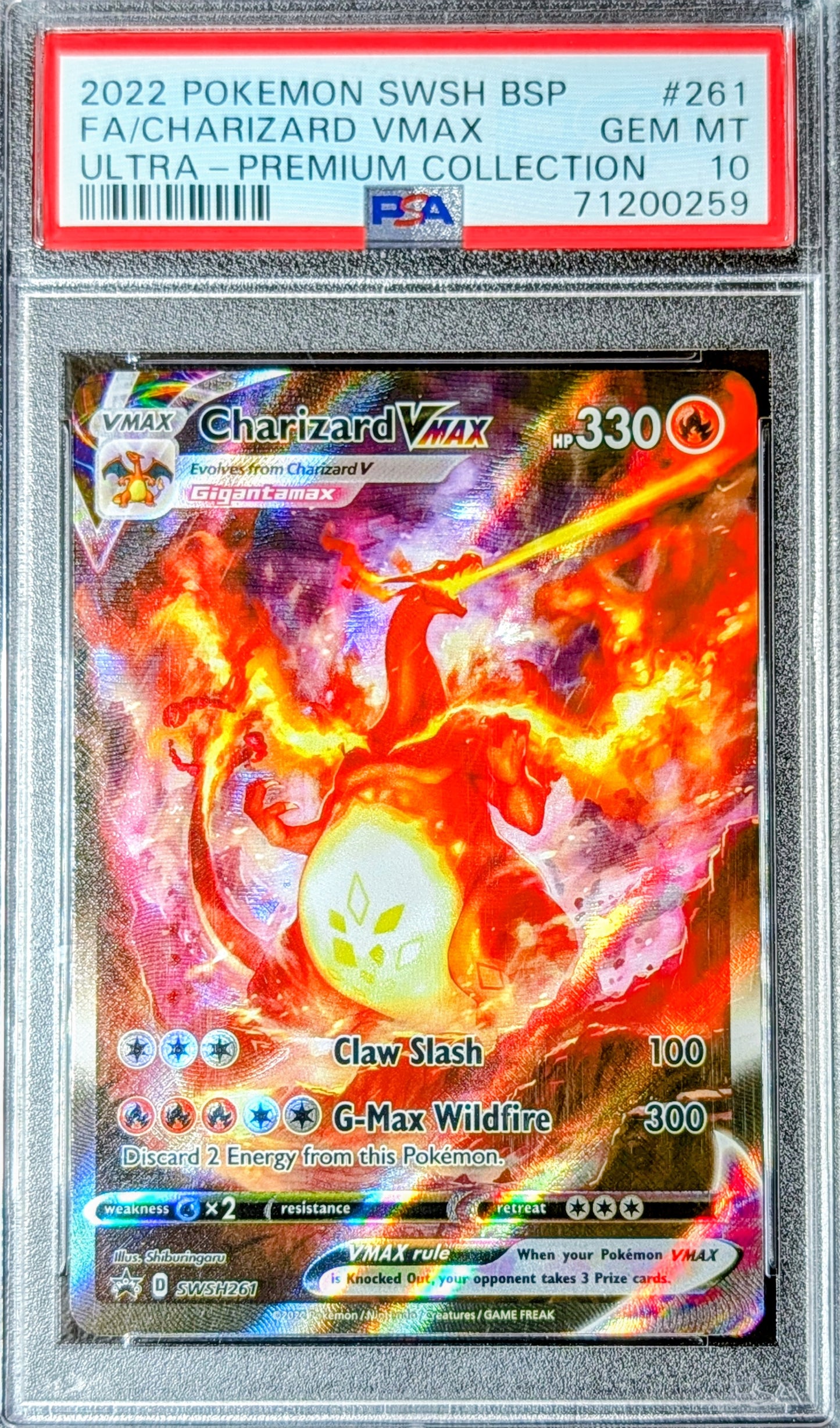 PSA 10 Charizard VMAX SWSH261