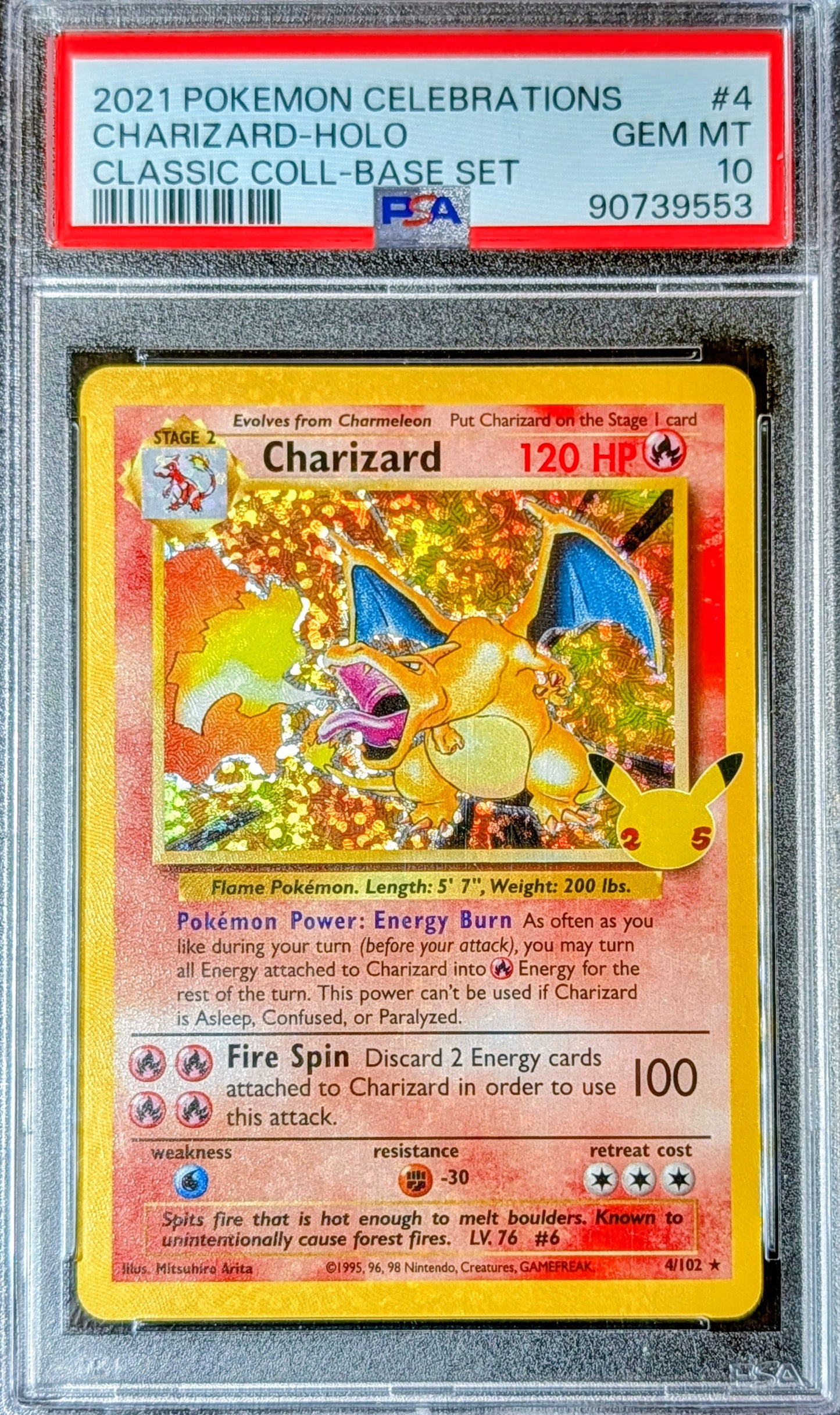 PSA 10 Charizard 4/102 (Celebrations)