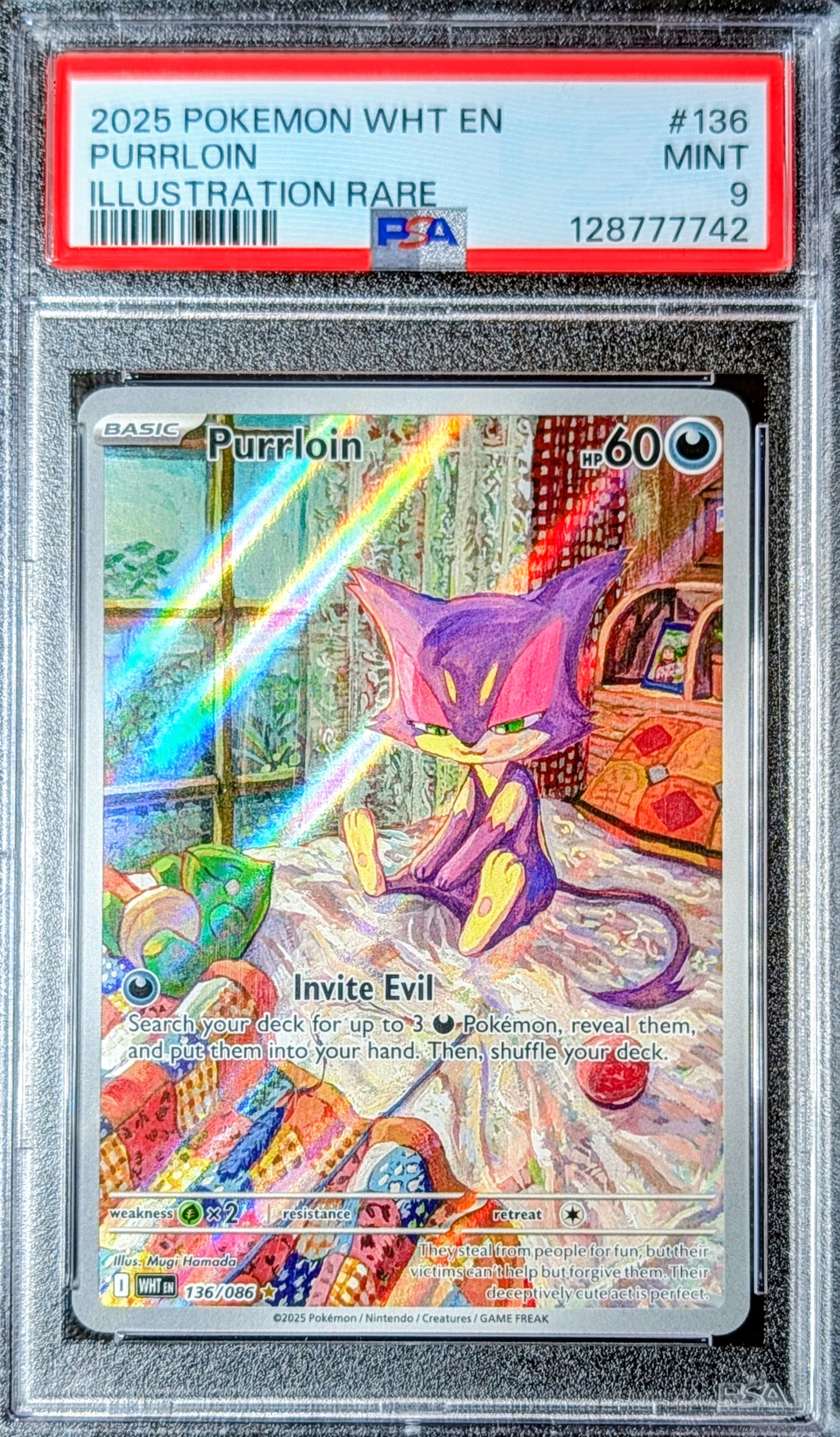 PSA 9 Purrloin 136/086