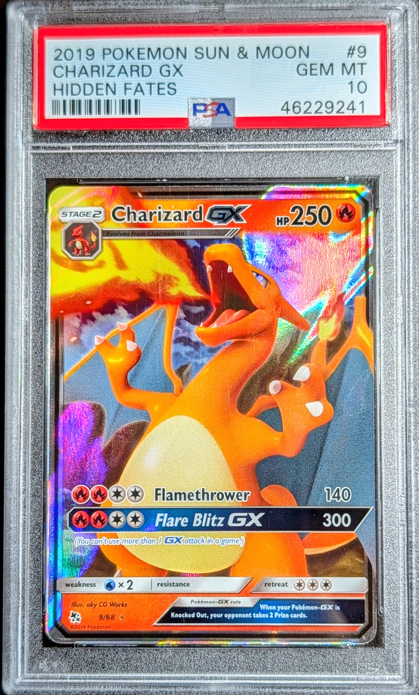 PSA 10 Charizard GX 9/68