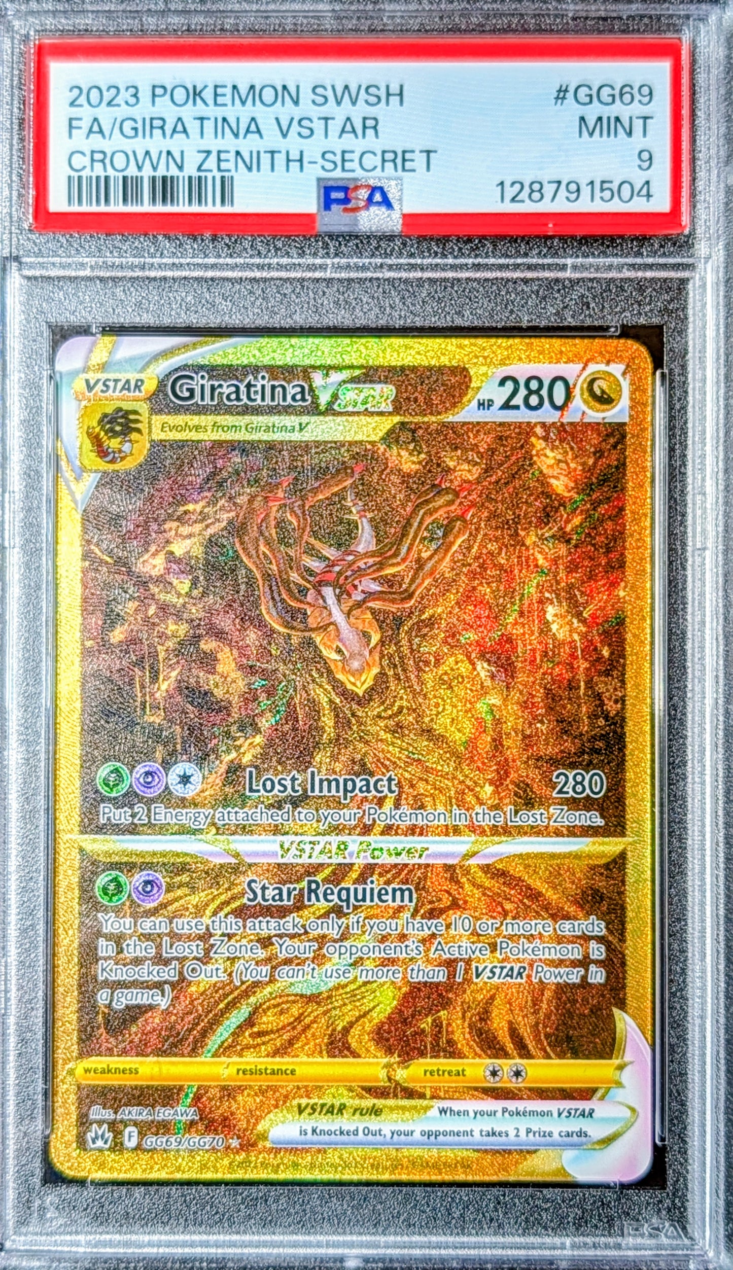 PSA 9 Giratina VSTAR GG69/GG70