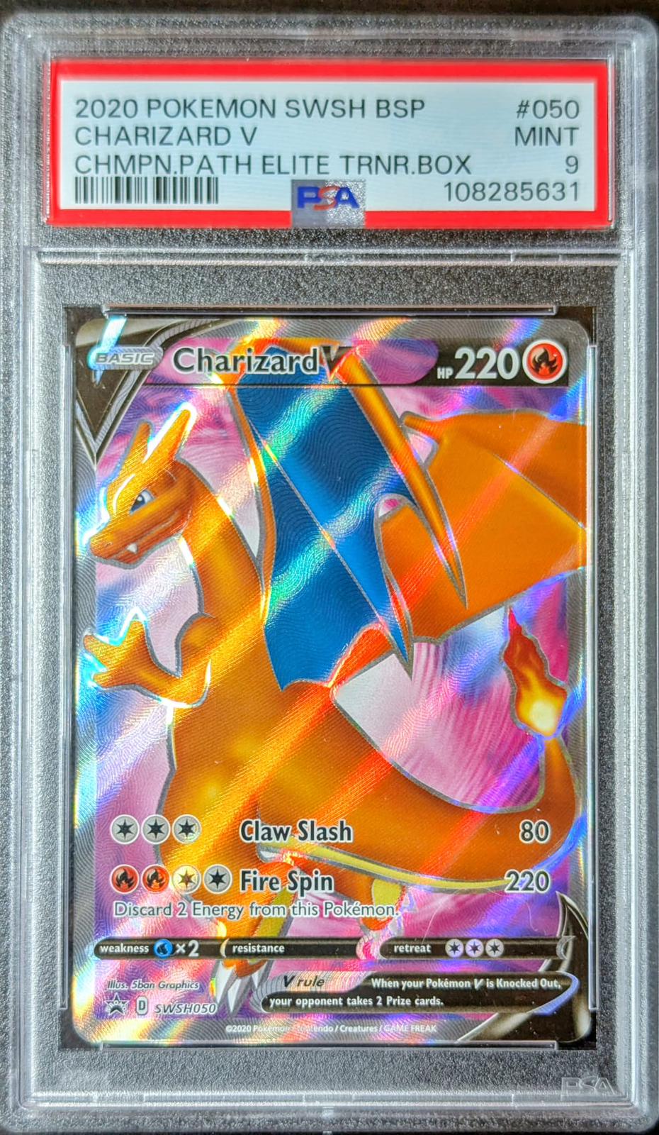 PSA 9 Charizard V SWSH050