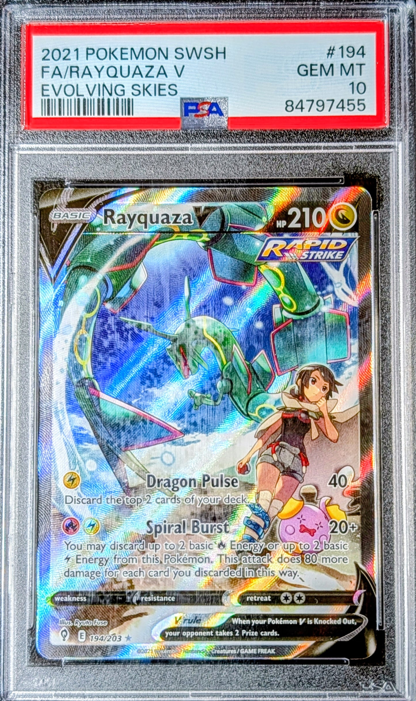PSA 10 Rayquaza V 194/203