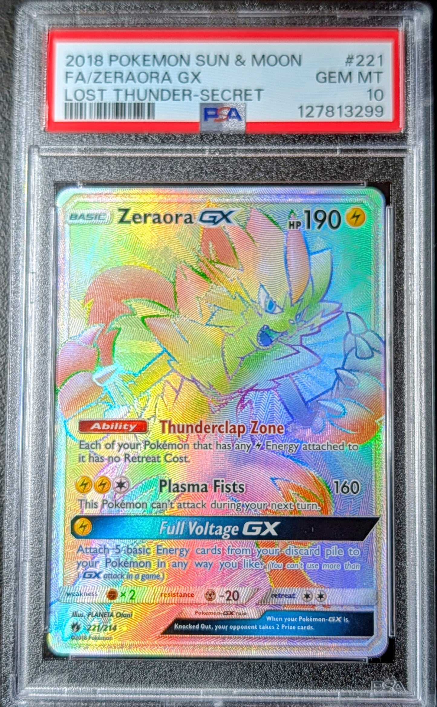 PSA 10 Zeraora GX 221/214