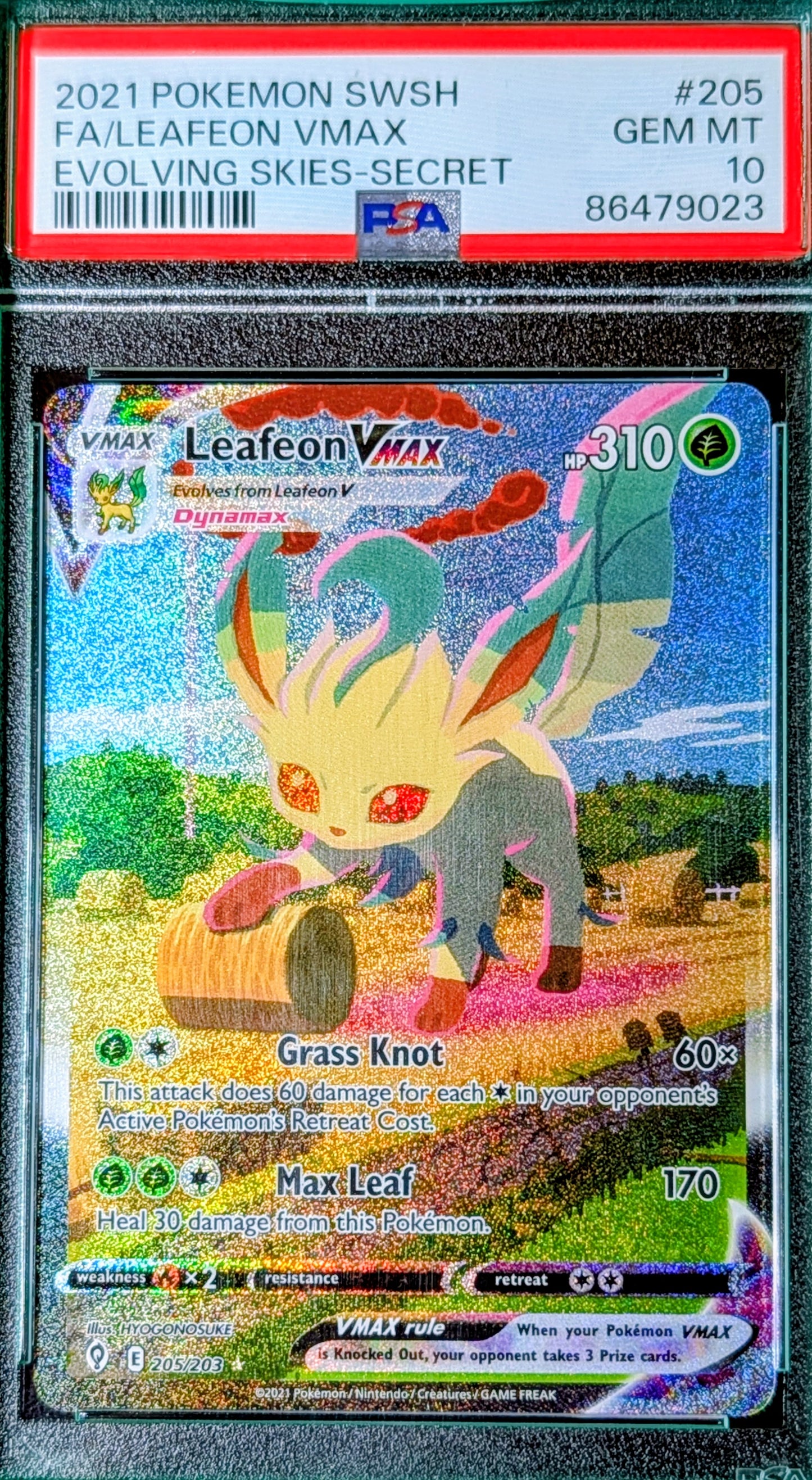 PSA 10 Leafeon VMAX 205/203
