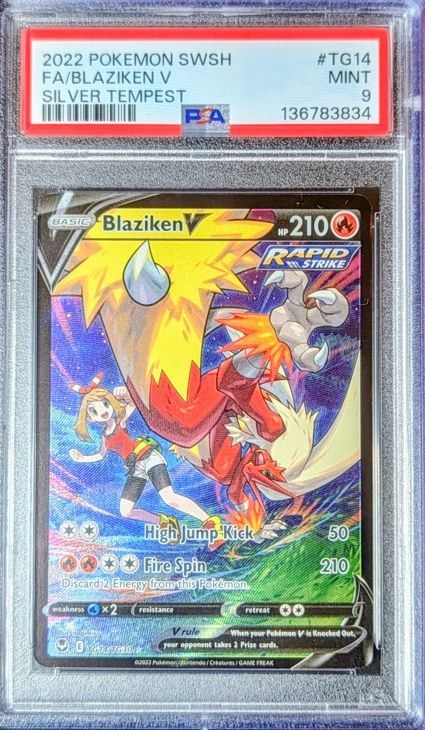 PSA 9 Blaziken V TG14/TG30