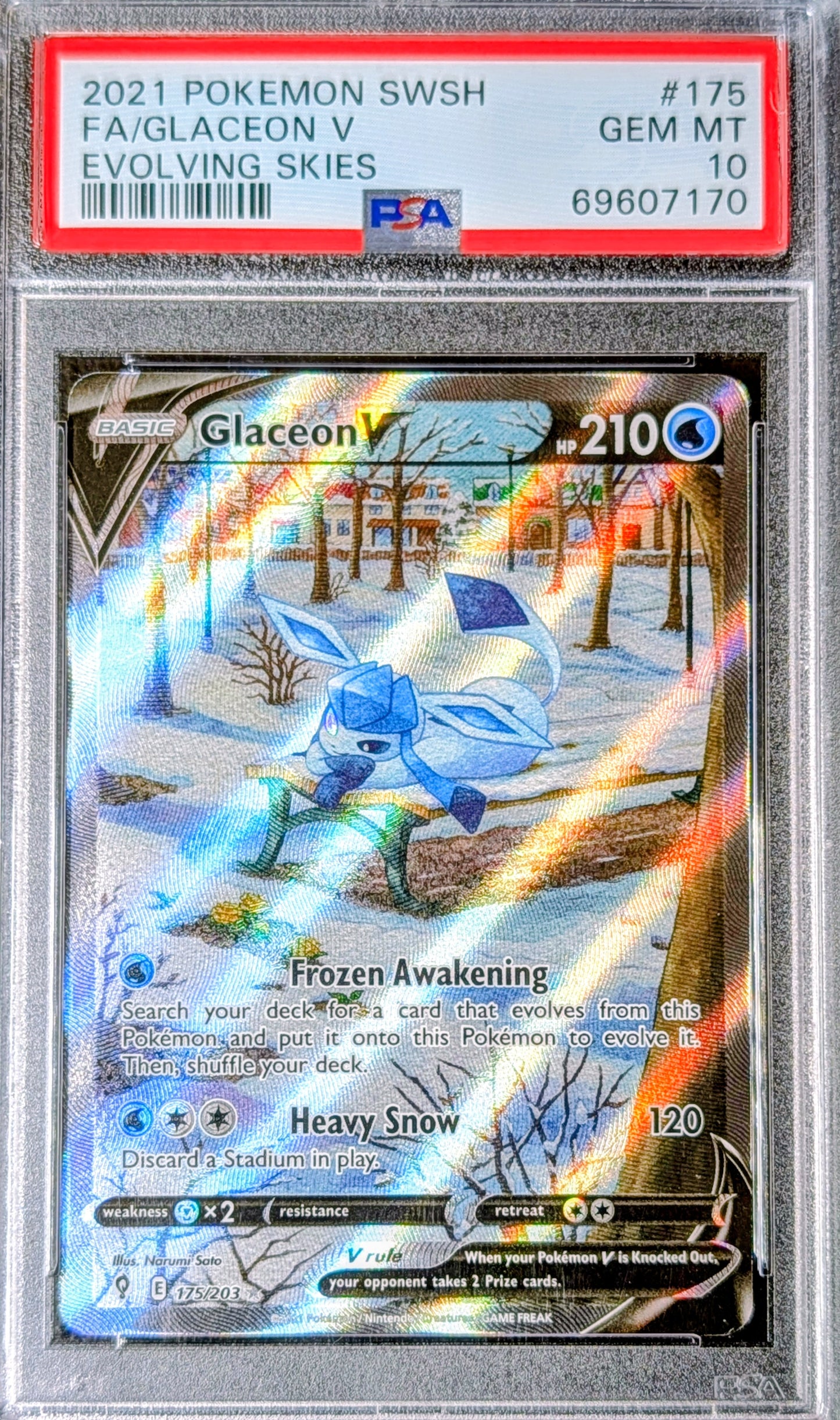 PSA 10 Glaceon V 175/203