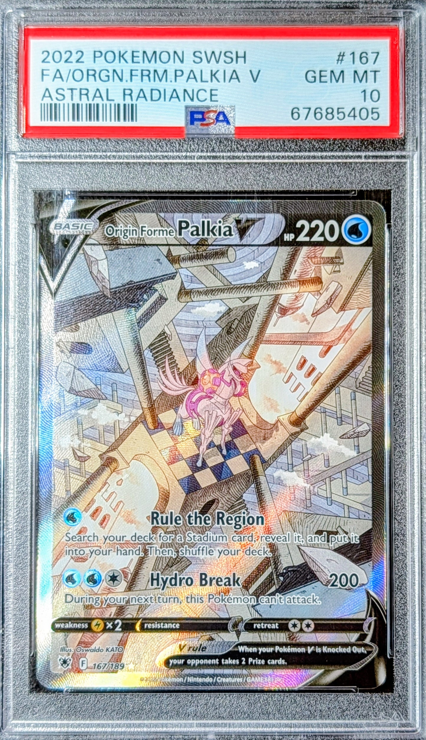 PSA 10 Origin Forme Palkia V 167/189