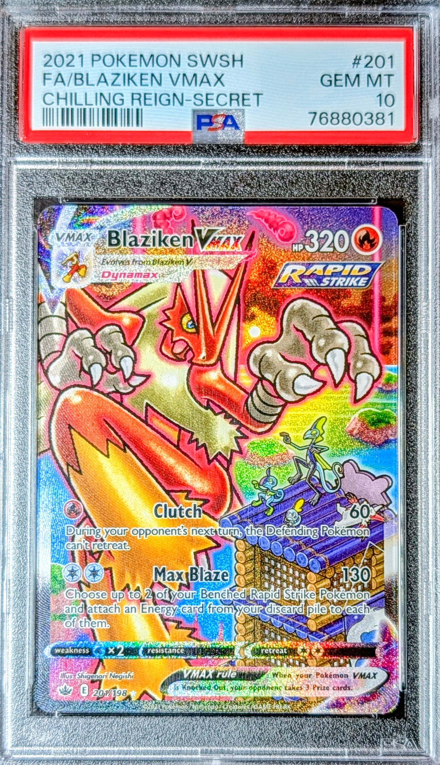 PSA 10 Blaziken VMAX 201/198