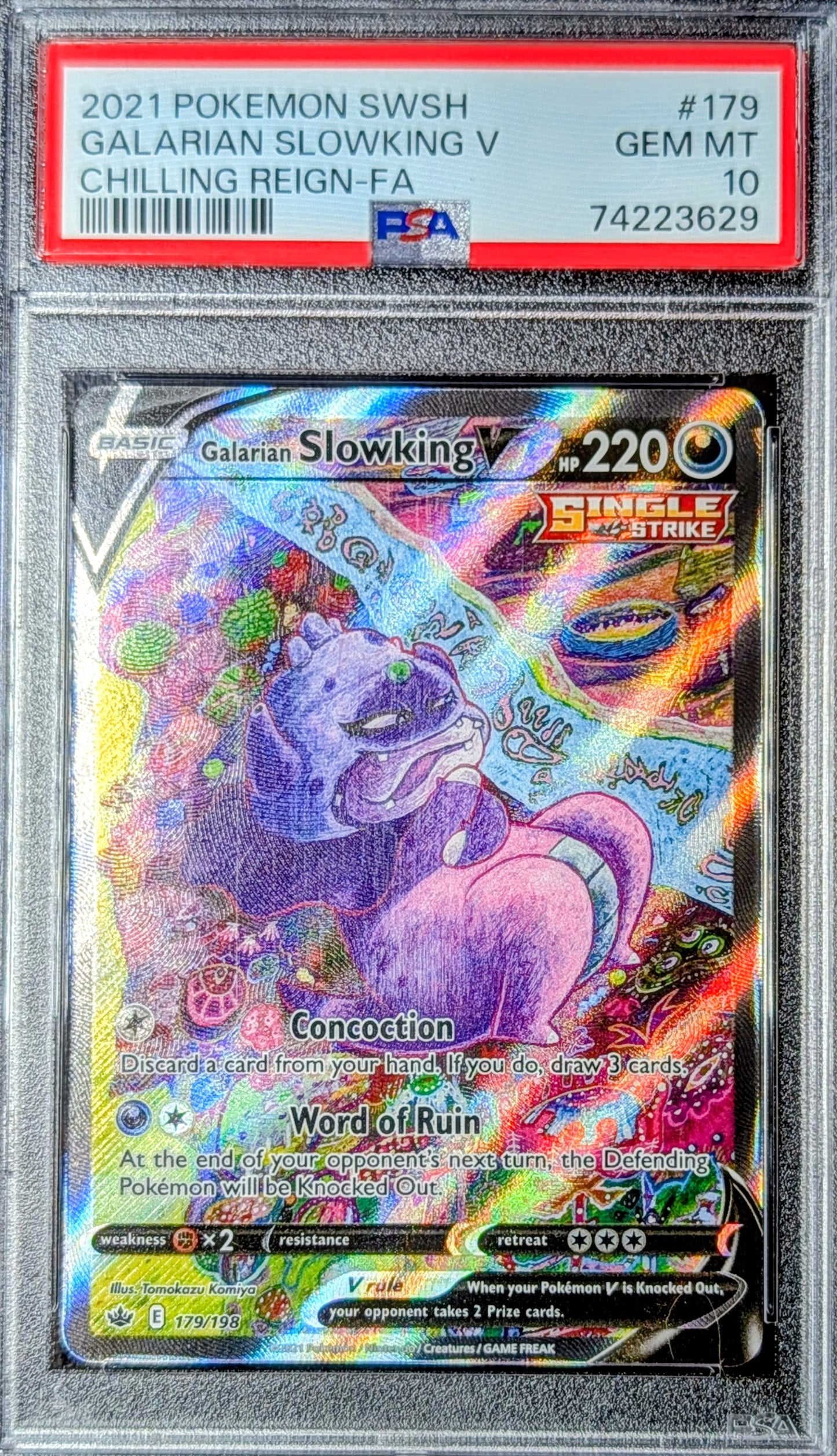 PSA 10 Galarian Slowking 179/198