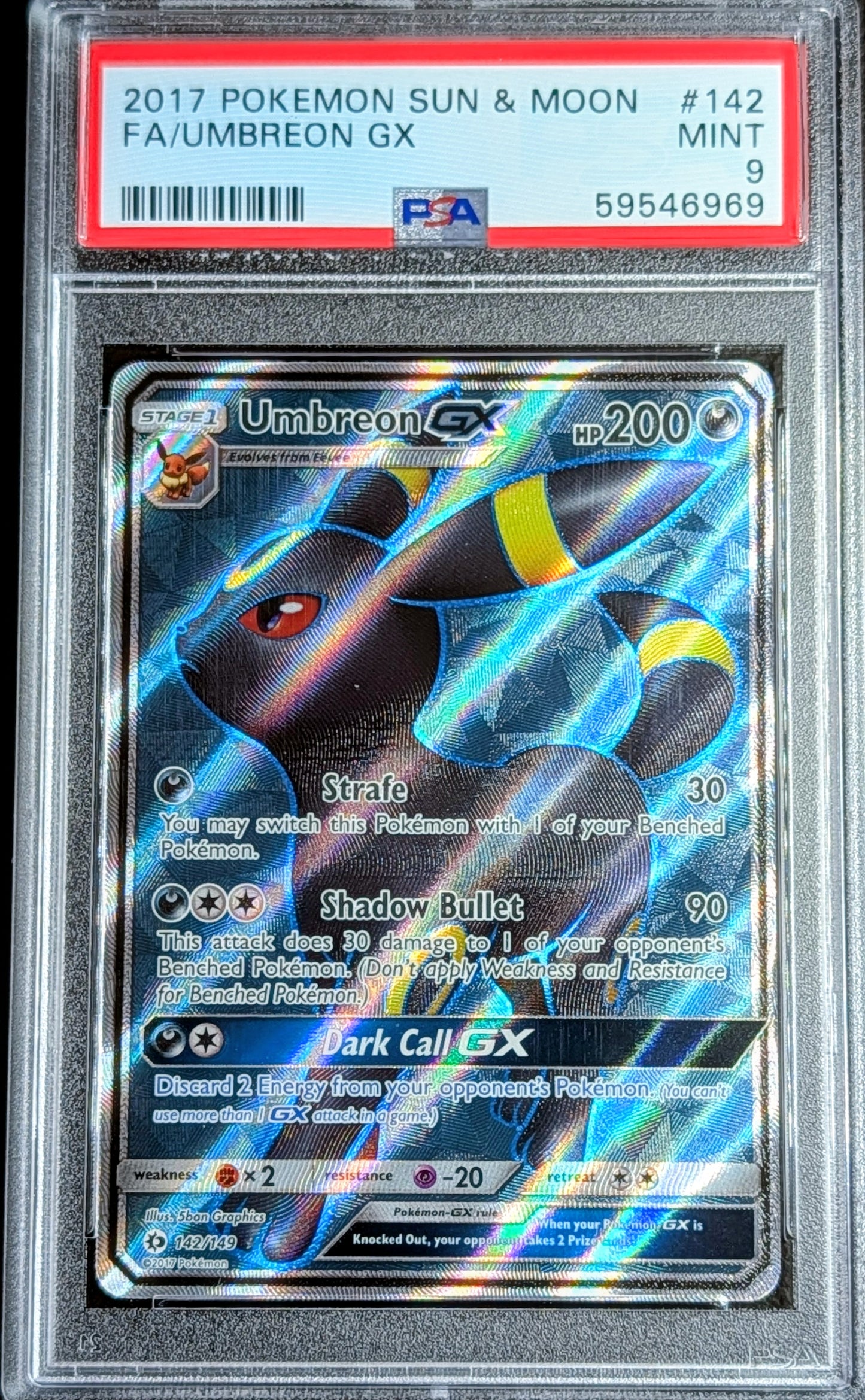 PSA 9 Umbreon GX 142/149