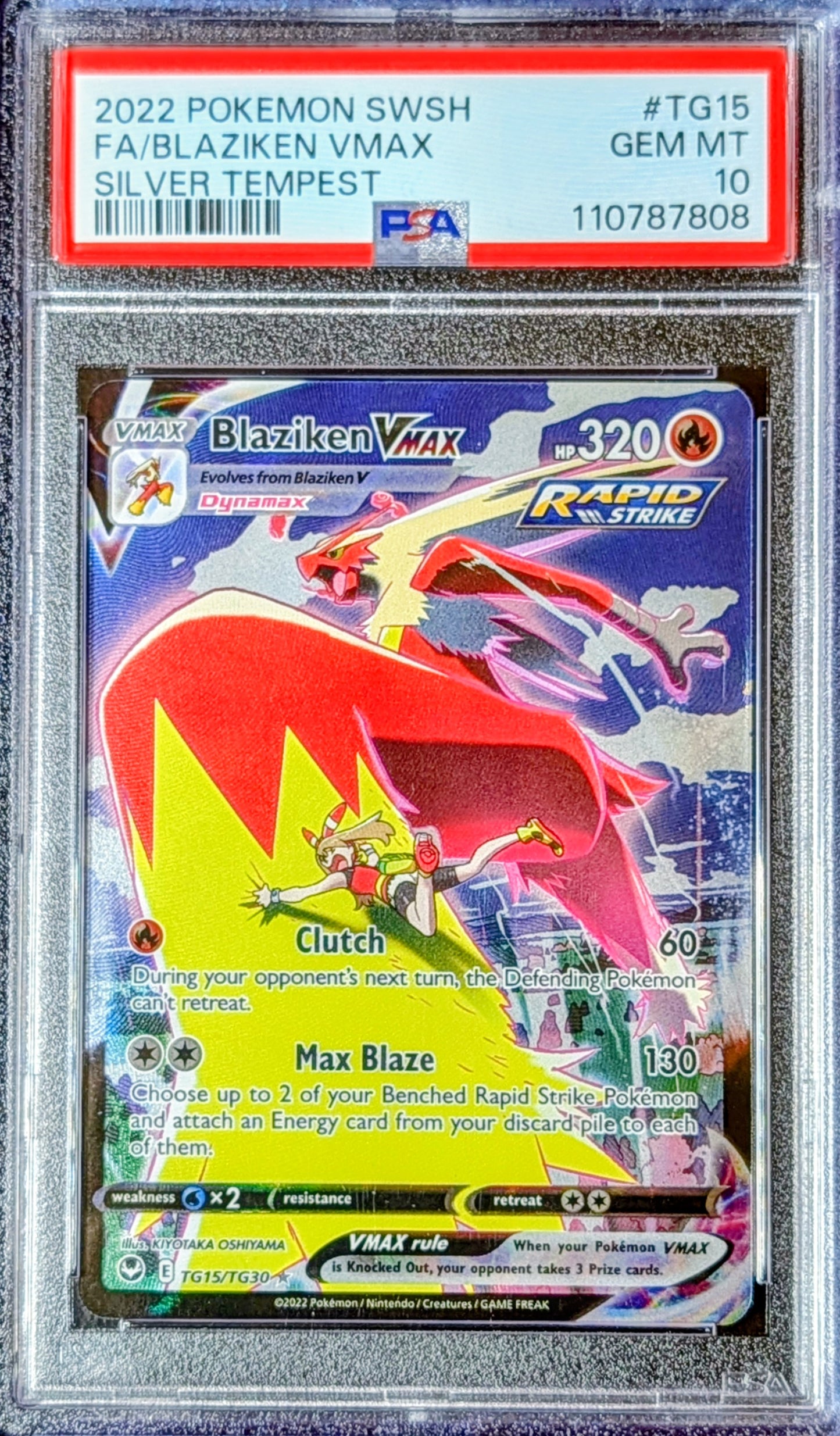 PSA 10 Blaziken VMAX TG15/TG30