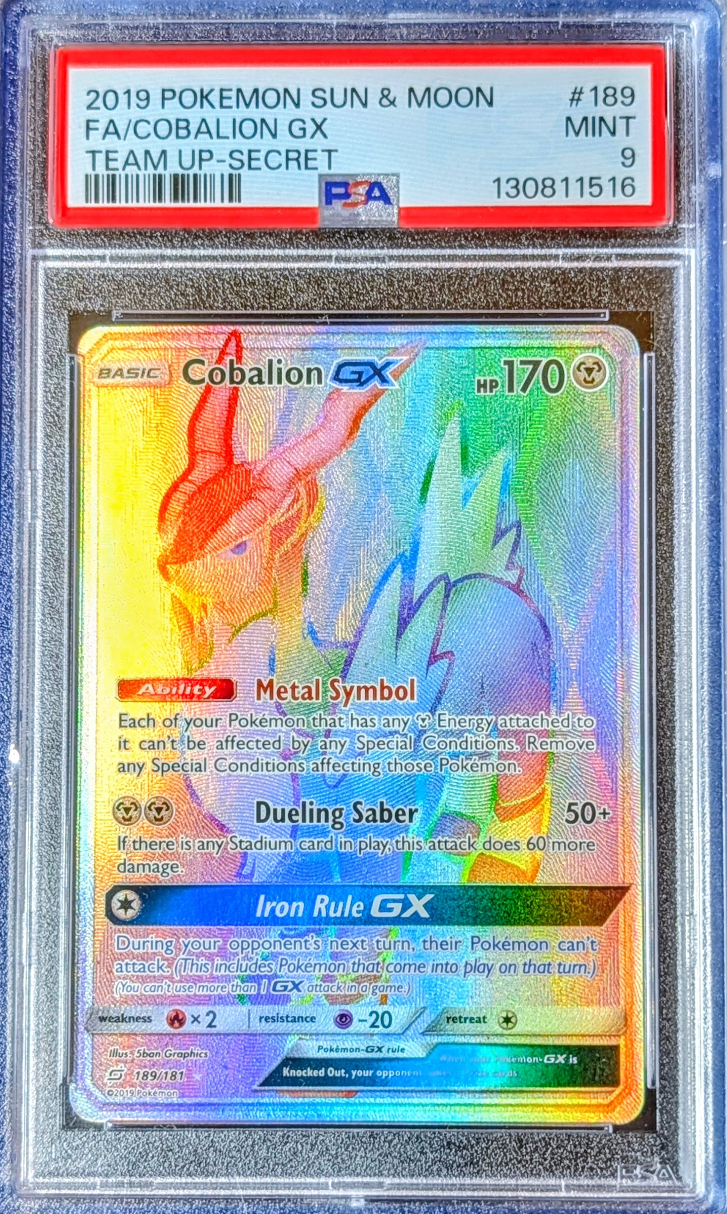 PSA 9 Cobalion GX 189/181