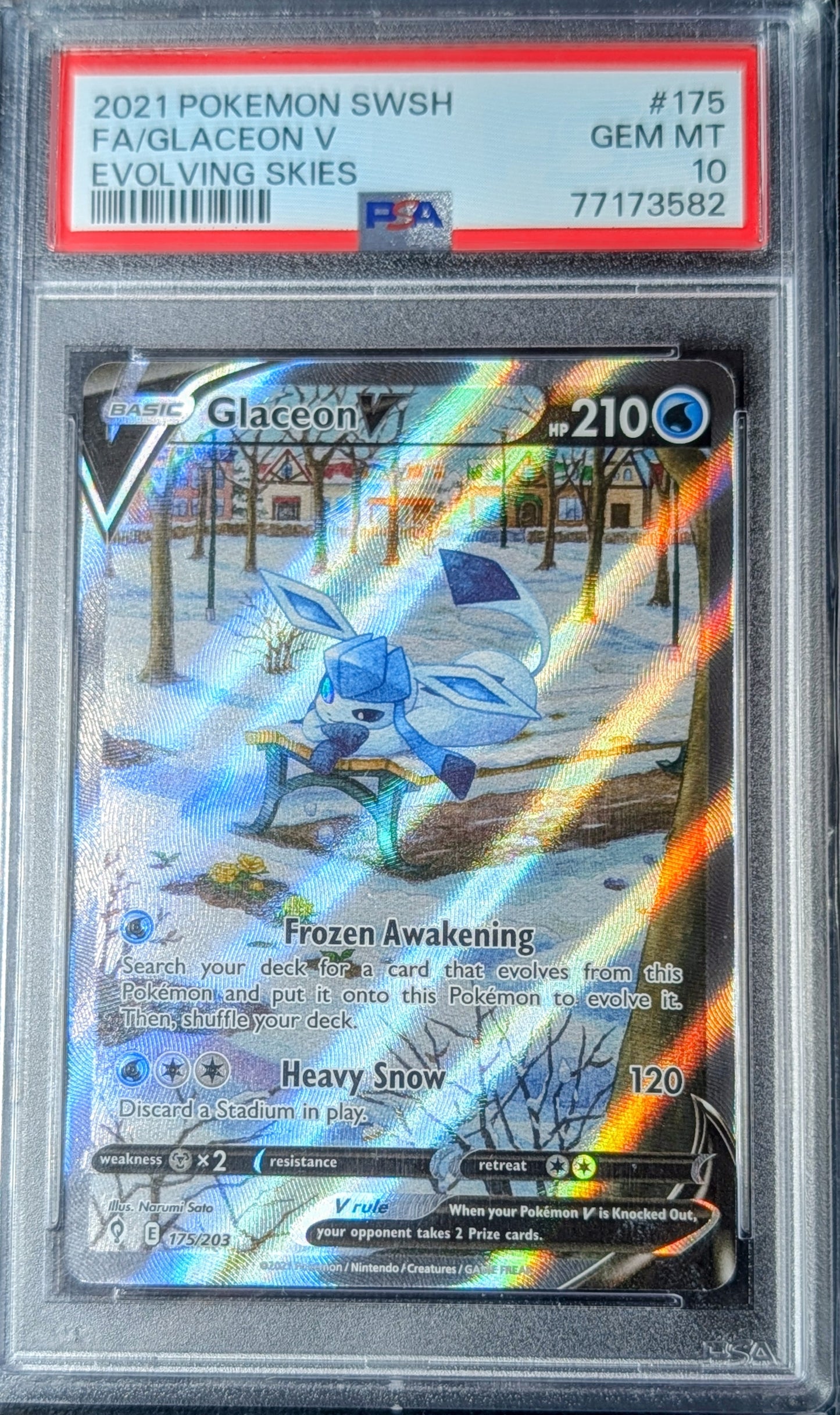 PSA 10 Glaceon V 175/203