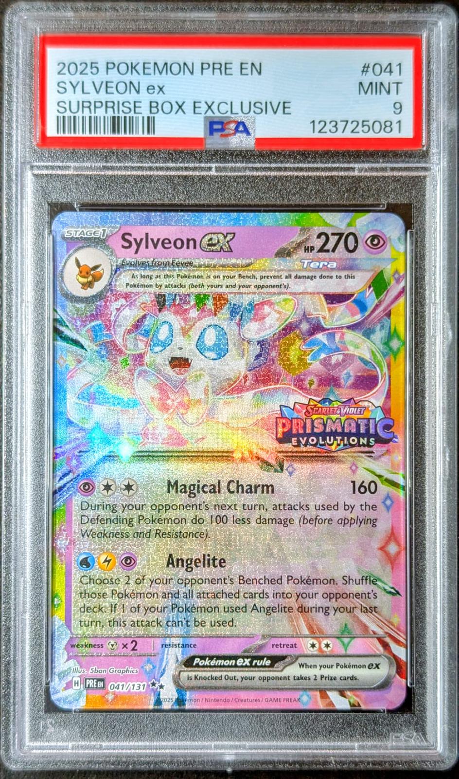 PSA 9 Sylveon EX 041/131 Surprise Box Exclusive