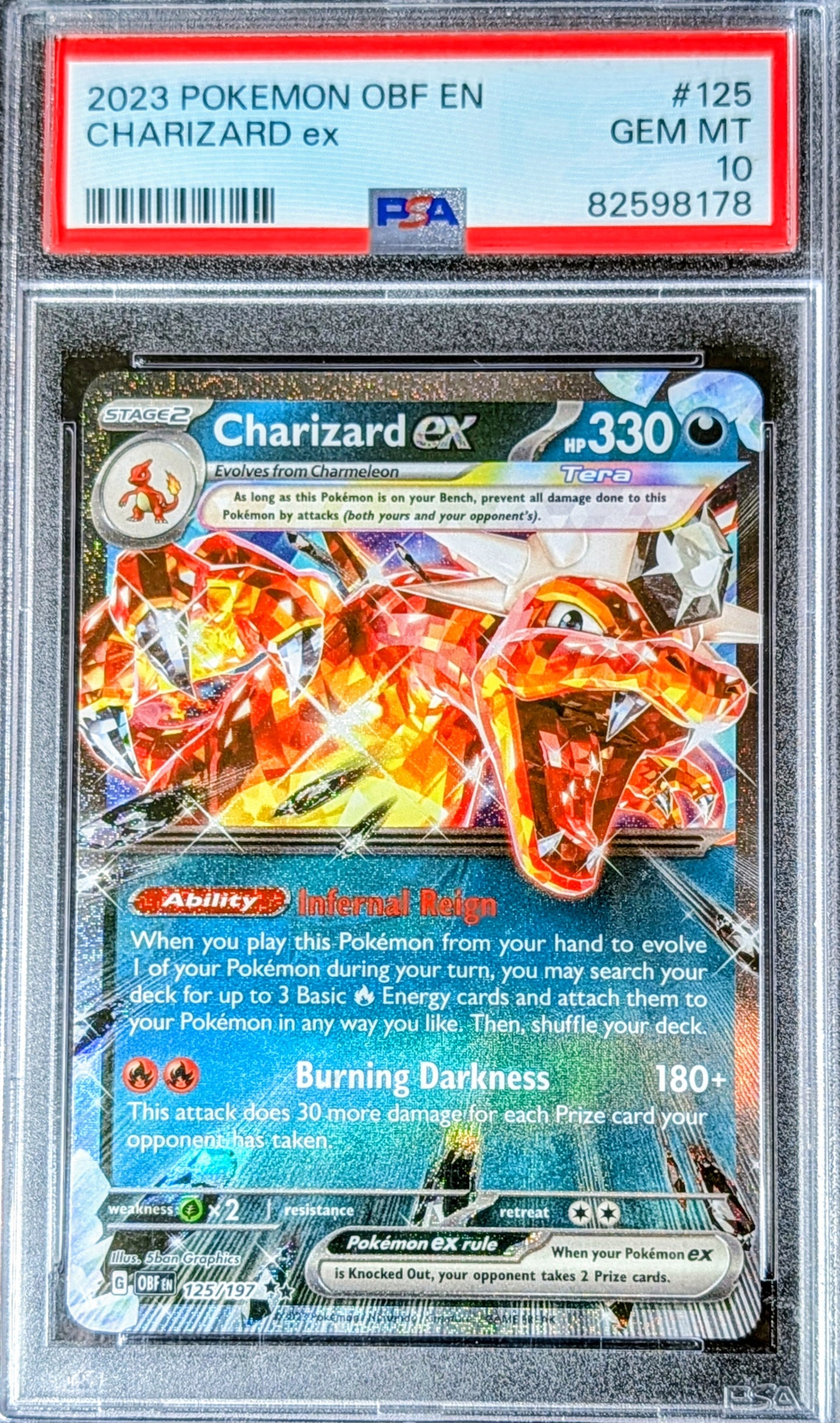 PSA 10 Charizard EX 125/197