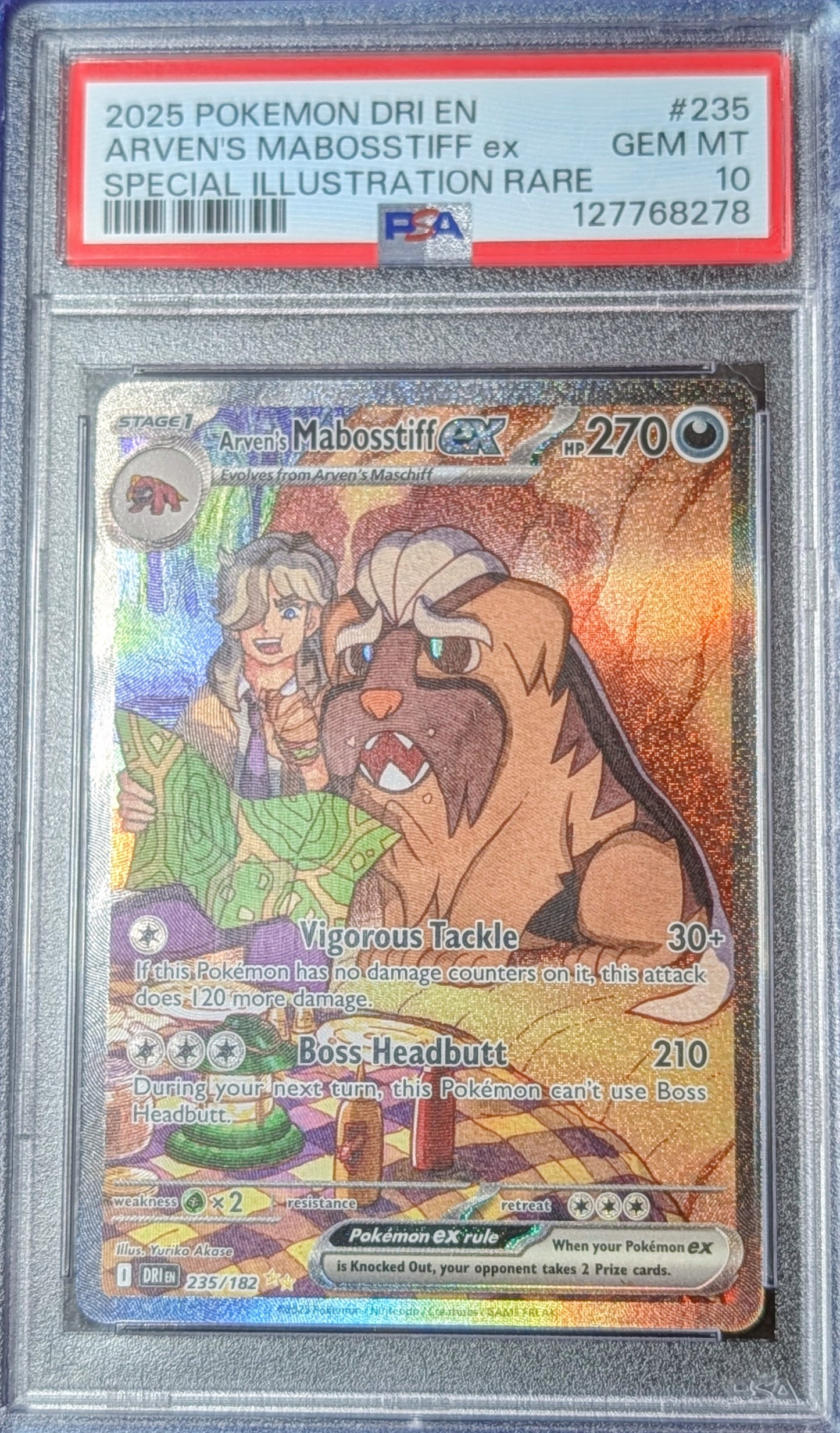 PSA 10 Arven's Mabosstiff EX 235/182