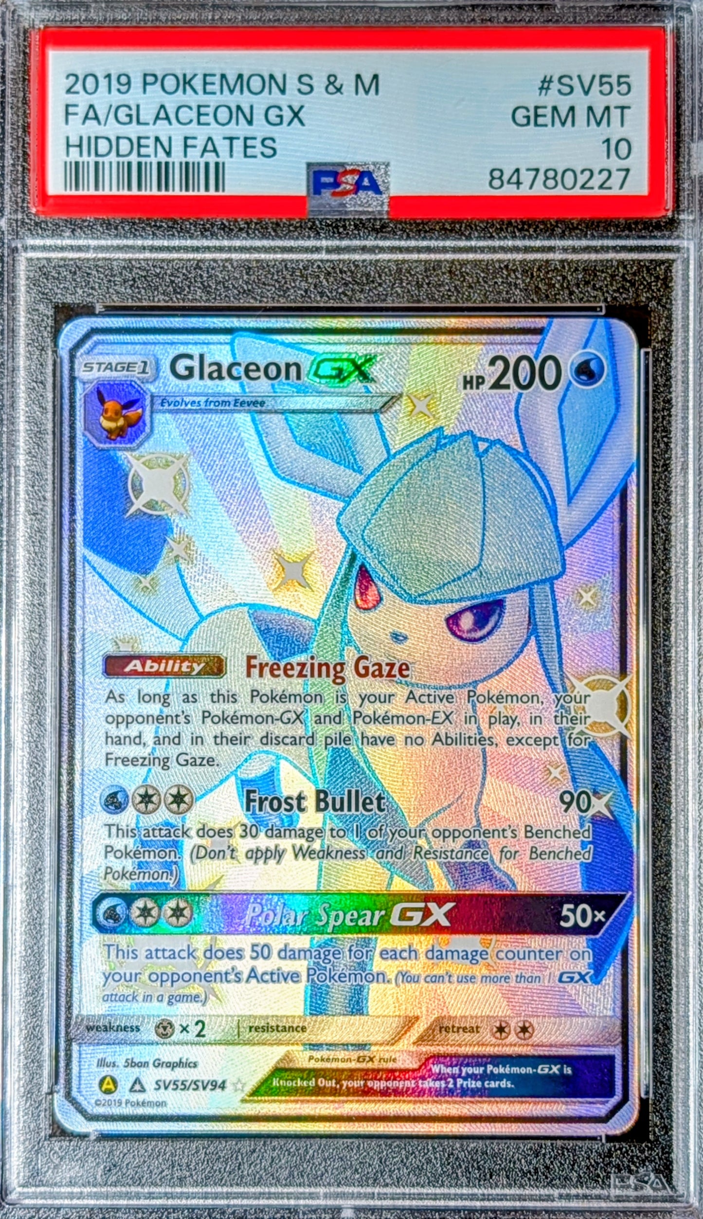 PSA 10 Glaceon GX SV55/GG94