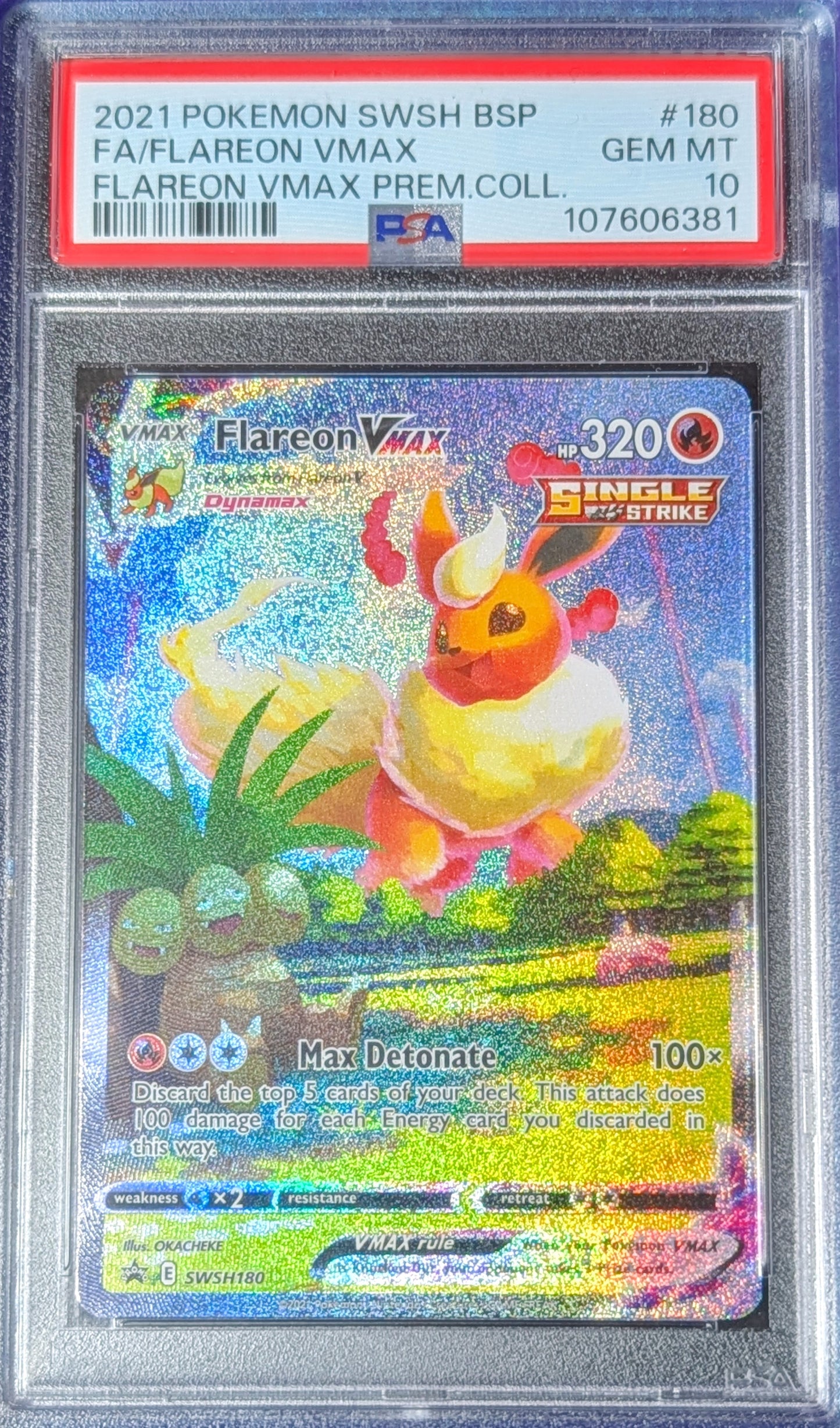 PSA 10 Flareon VMAX SWSH180