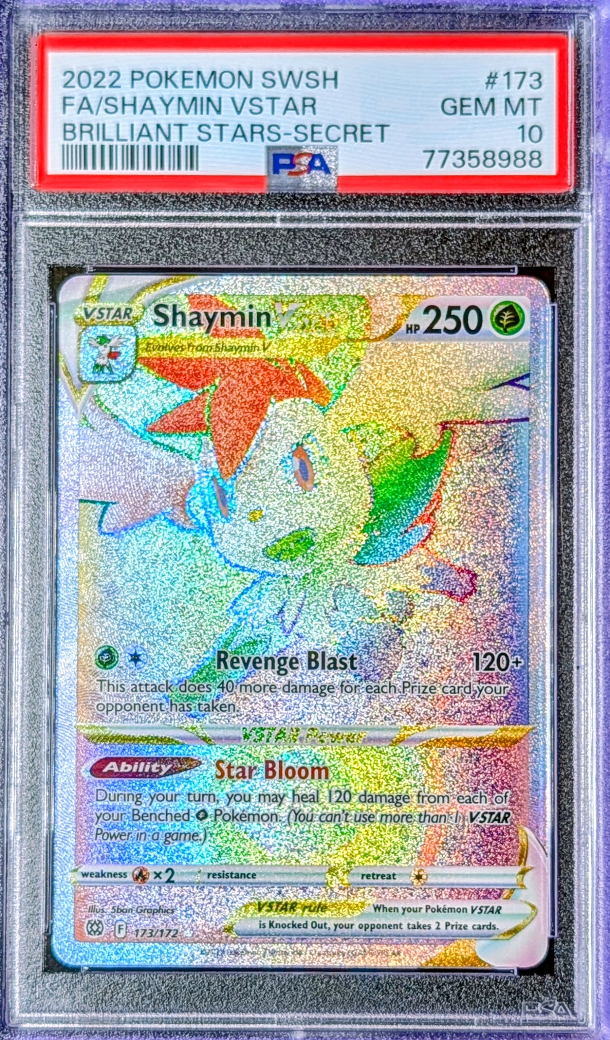 PSA 10 Shaymin VSTAR 173/172