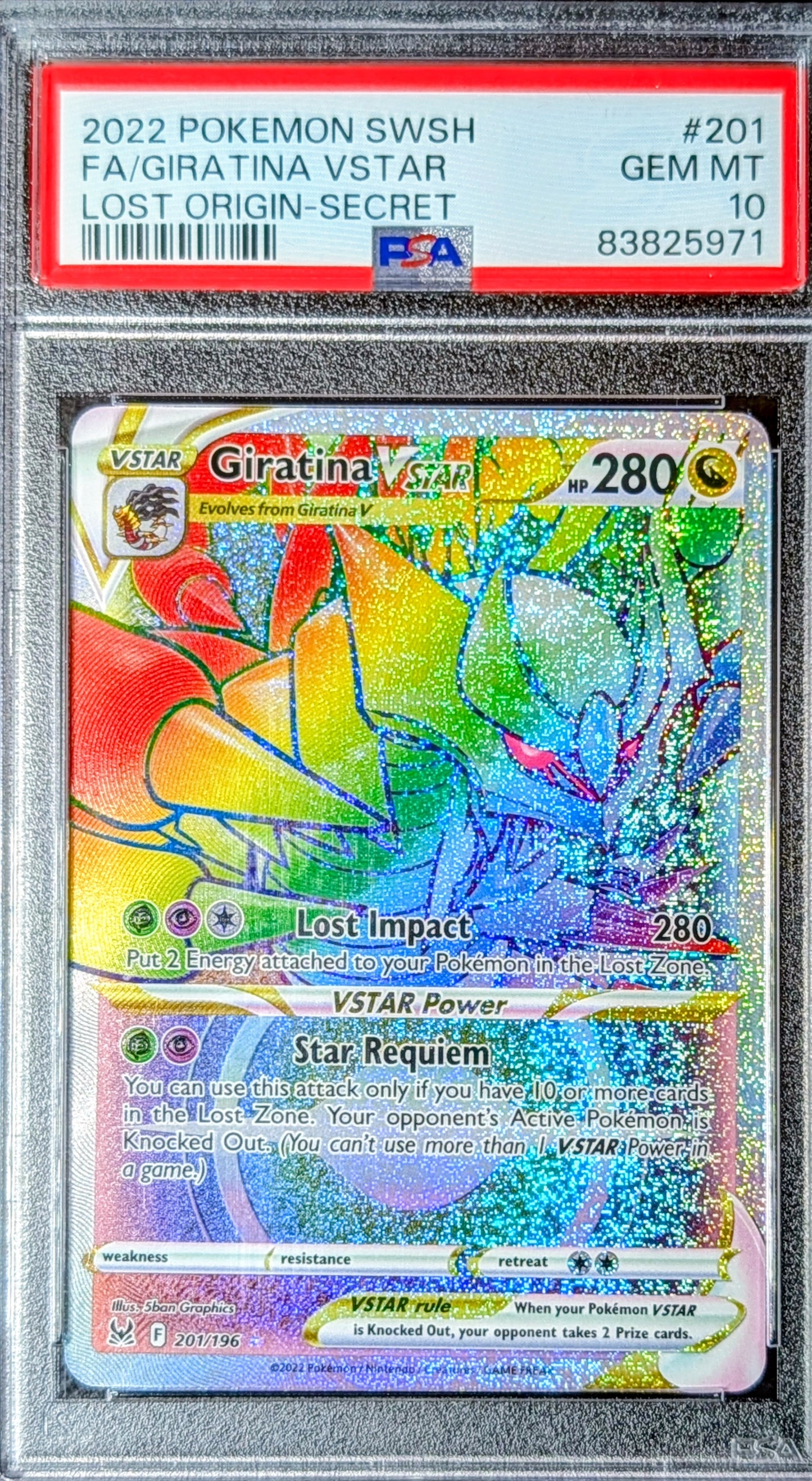 PSA 10 Giratina VSTAR 201/196