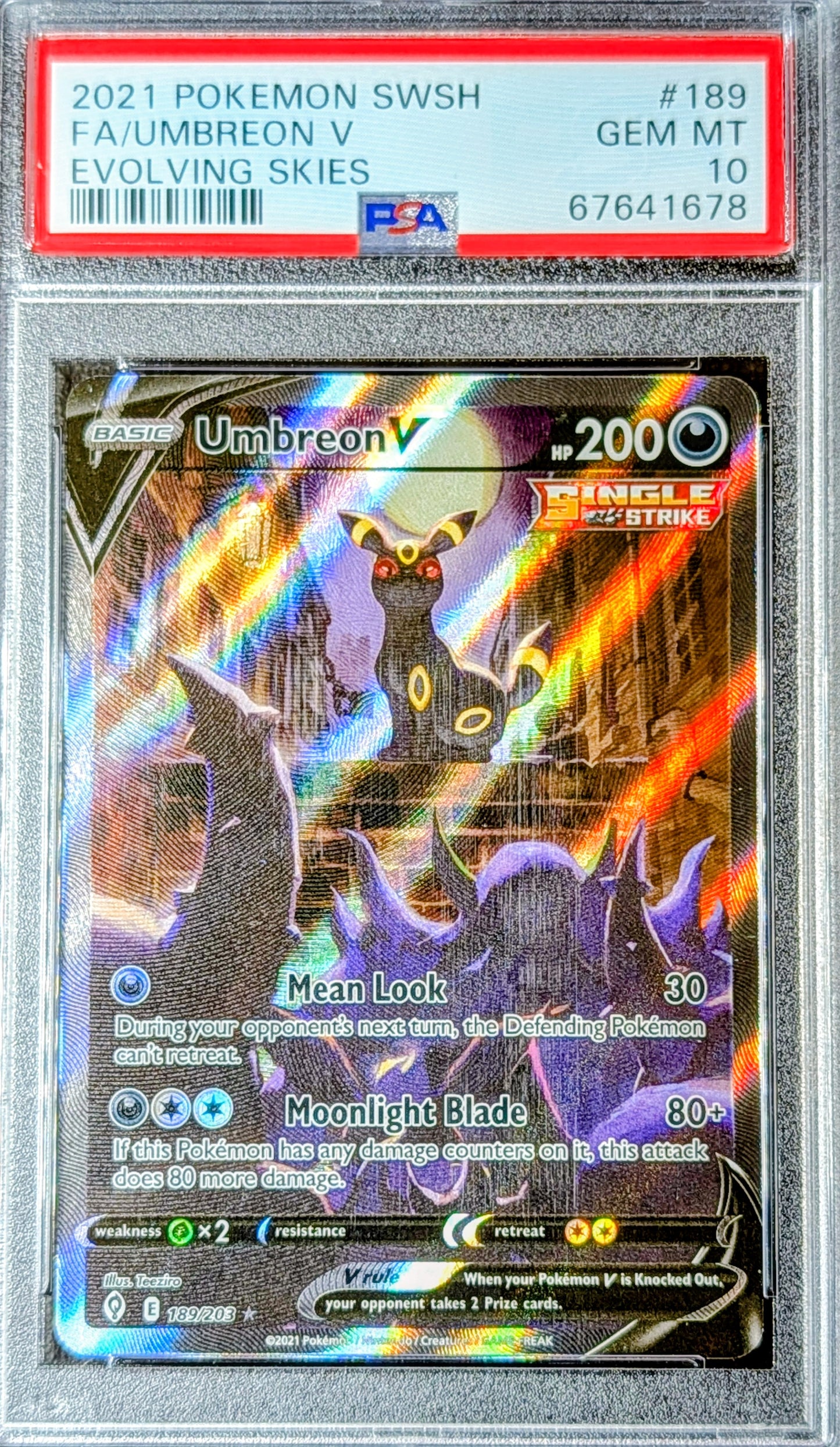 PSA 10 Umbreon V 189/203