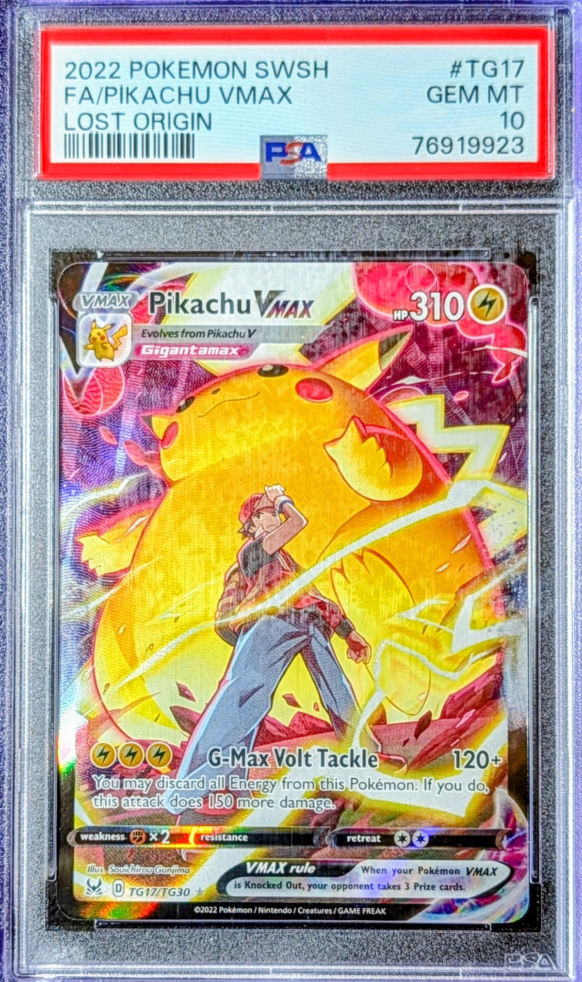 PSA 10 Pikachu VMAX TG17/TG30