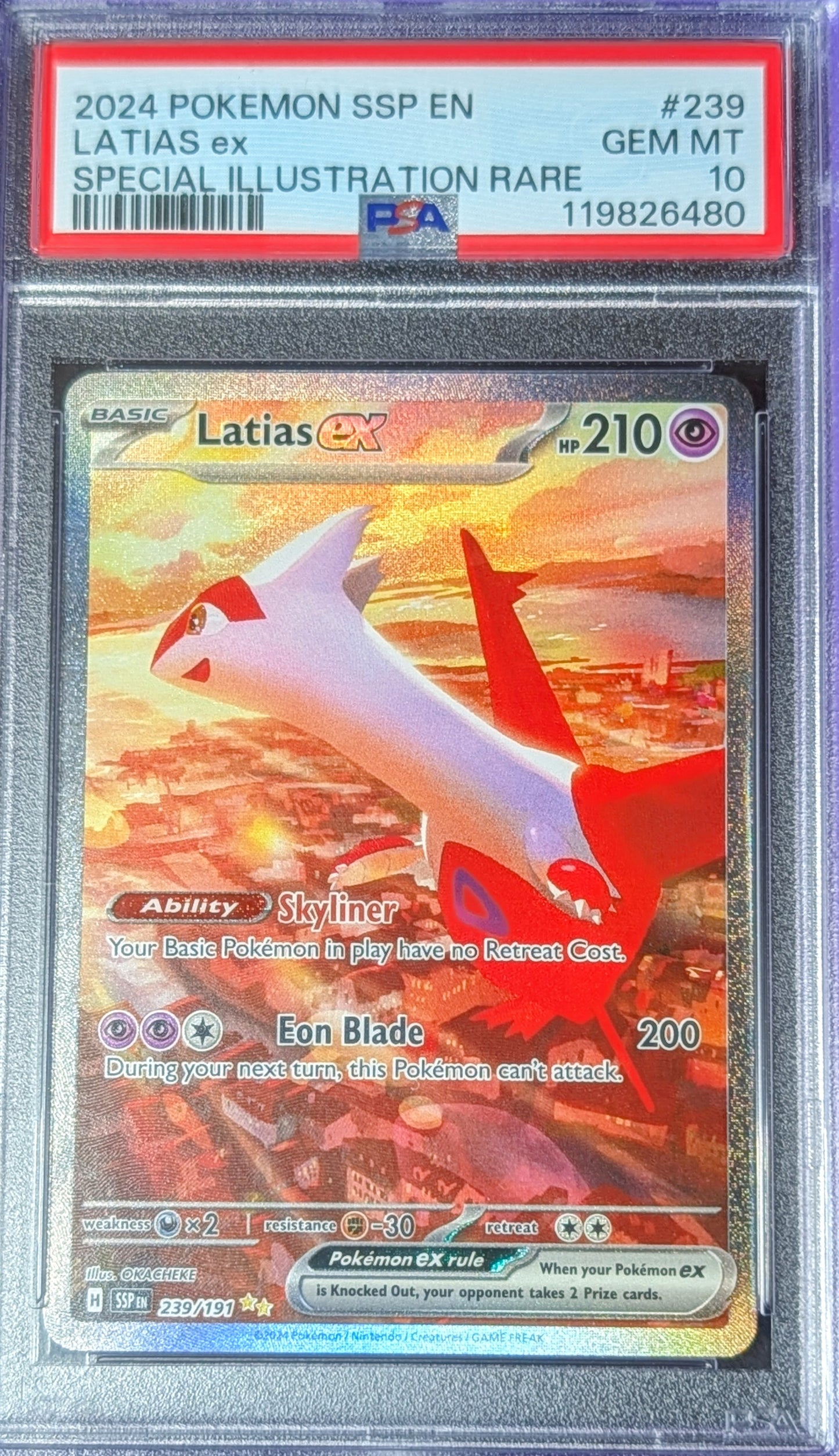 PSA 10 Latias EX 239/191